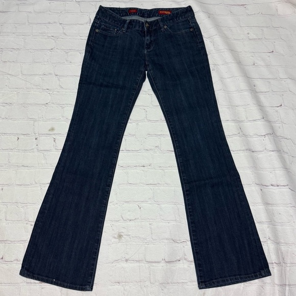 Express Denim - EXPRESS STELLA boot cut Women’s dark wash Blue Jeans Y2K fashion Low rise 0R GuC